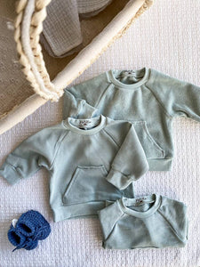 Baby cotton sweatshirt /  blue