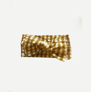 Organic Knot Bow / Gingham