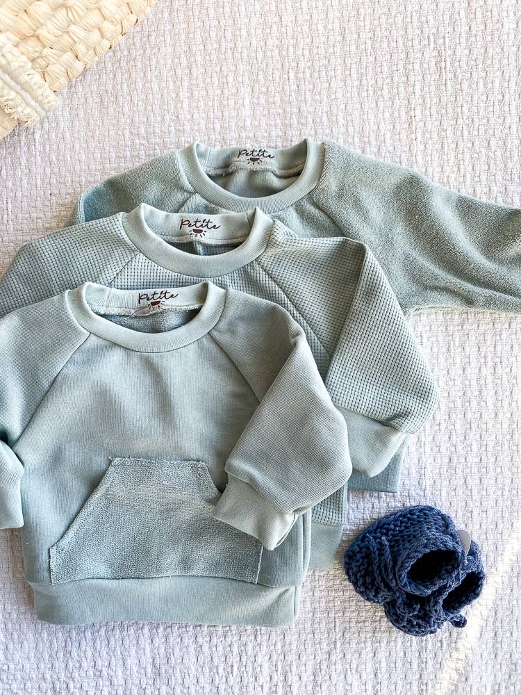 Baby cotton sweatshirt /  blue