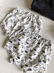 Baby shorts / black & white